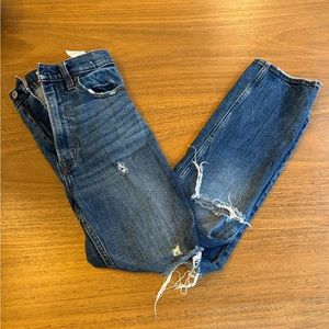 Abercrombie Ankle Straight Ultra High Rise Jeans